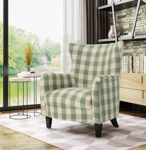 Arabella Farmhouse Fabric Upholstered Club Chair