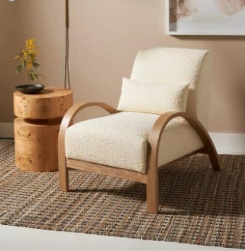 Boucle Bentwood Armchair